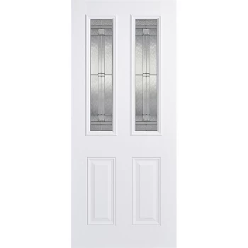 Malton External Glazed White GRP 2 Lite Door - 838 x 1981mm