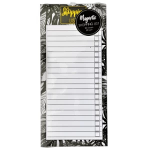 Value Magnetic Shopping List Pad - Monochrome Jungle Design