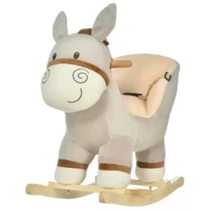 Homcom Donkey Rocking Horse, Grey