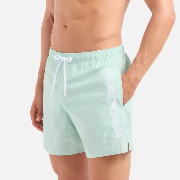 Emporio Armani Bodywear Logo Shell Swimming Trunks - IT 50/M Green Swimwear and Beachwear male 211740-4R422-02783 M