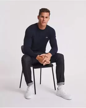 Lacoste Navy Classic Crew Knit Jumper