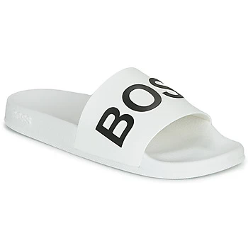 Hugo Boss Bay Slides White/Black Size 7 Men