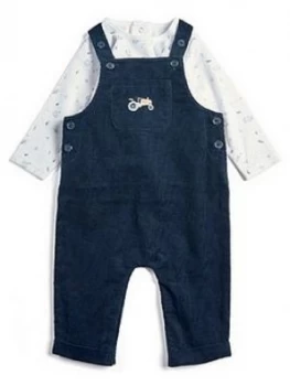 Mamas & Papas Cord Dungaree & Tee Set 2 Piece Baby Boys