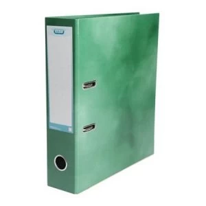 Elba Classy A4 Lever Arch File 70mm Laminated Gloss Finish Green Single