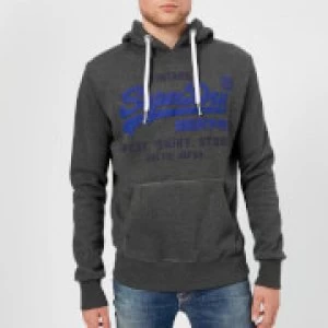 Superdry Mens Duo Hooded Sweatshirt - Charcoal - XL - Grey