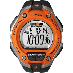 Timex T5K529 Mens Ironman Triathlon Digital Watch Black Orange