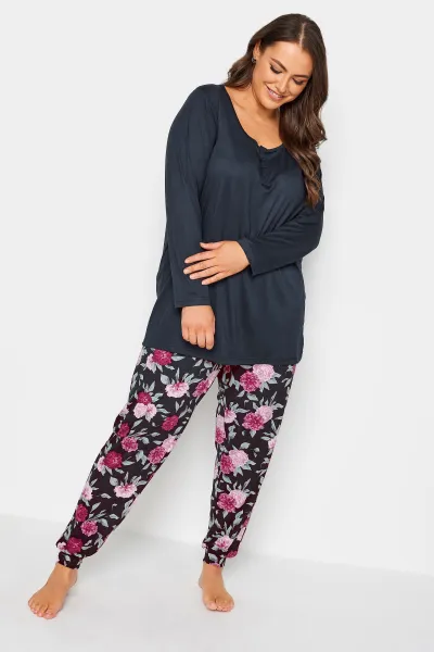 Floral Print Soft Touch Pyjama Set