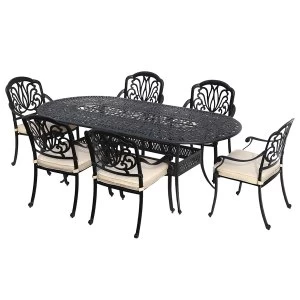 Charles Bentley Premium Cast Aluminium 7 Piece Outdoor Dining Set