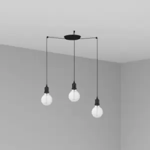 Art Cluster Pendant Ceiling Light Black, E27