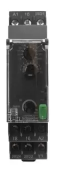 Schneider Electric DPDT Timer Relay, OFF Delay, 24 240V ac/dc 0.05 1s, DIN Rail Mount