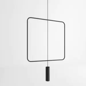 Rana Modern Wire Frame Pendant Light Black GU10