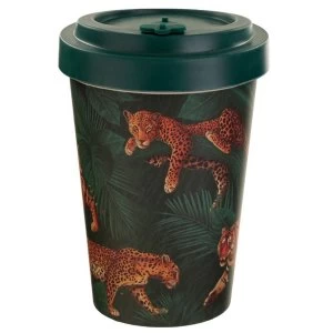 Spots & Stripes Big Cat Reusable Screw Top Bamboo Composite Travel Mug