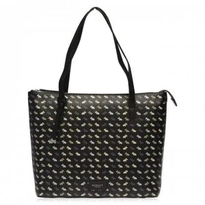 Radley Dog Print Large Tote Bag - BLACK