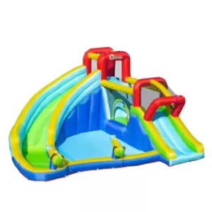 Outsunny 5 In 1 Kids Bounce Castle Extra Large Inflatable House With Inflator