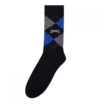 Slazenger Argyle Golf Socks 3 Pack Mens - Navy/Grey