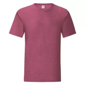 Fruit Of The Loom Mens Iconic T-Shirt (Pack Of 5) (S) (Heather Burgundy)