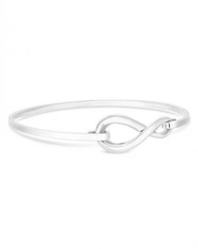 Simply Silver Infinity Clasp Bangle