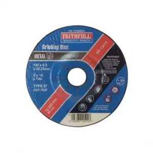 Faithfull FAI1256MDG Depressed Centre Metal Grinding Disc 125 x 6....