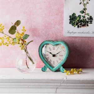 Sass & Belle Boudoir Heart Clock Duck Egg