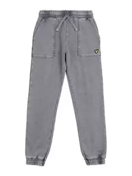 Lyle & Scott Boys Acid Wash Joggers - Grey, Size 5-6 Years