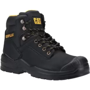 Caterpillar Mens Striver Mid S3 Leather Safety Boots (10 UK) (Black) - Black