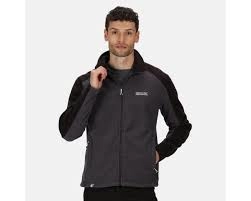 Regatta Grey And Black Hedman Zip Through Fleece - S - multicoloured