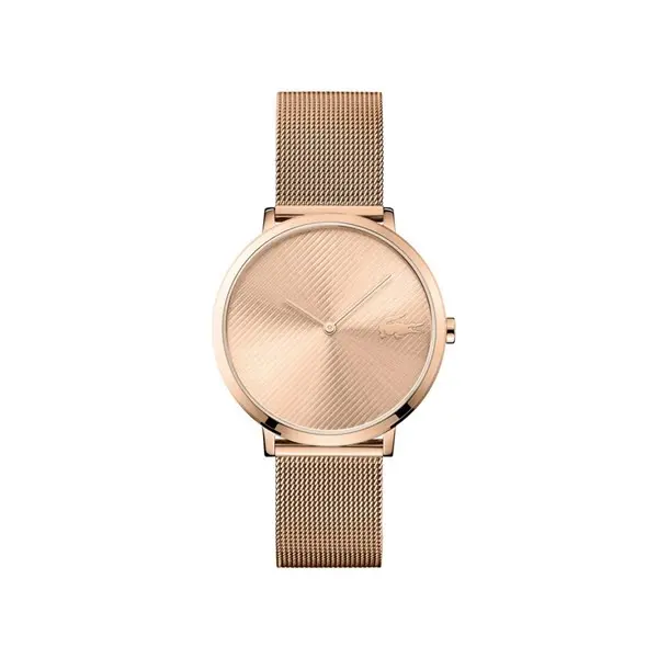 Lacoste 2000988 Moon Rose Gold Plated Mesh Strap Watch - W8418