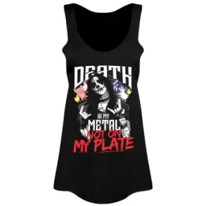 Grindstore Womens/Ladies Death In My Metal Not On My Plate Vest Top (M) (Black)