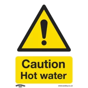 Safety Sign - Caution Hot Water - Rigid Plastic