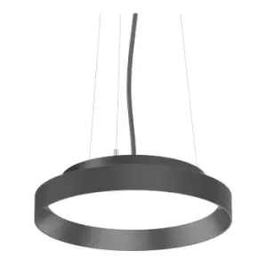 Ideal Lux Lighting - Ideal Lux fly 35cm Integrated LED Pendant Ceiling Light Black, 4000K, IP40