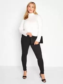 Yours Limited Turtle Neck Long Sleeve Top - Ivory, White, Size 16, Women