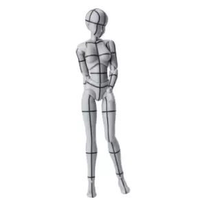 S.H. Figuarts Body Chan Action Figure Wireframe Gray Color Version 14 cm