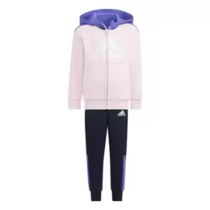 adidas Badge of Sport Logo Fleece Set Kids - Clear Pink / Purple