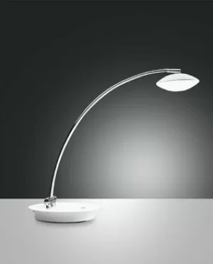 Hale Integrated LED Table Lamp White Glass