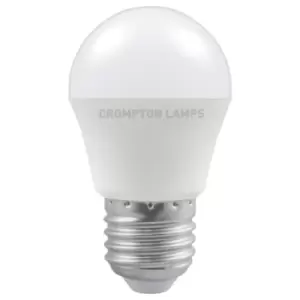 Crompton Lamps LED Golfball 5W E27 Dimmable Cool White Opal (40W Eqv)