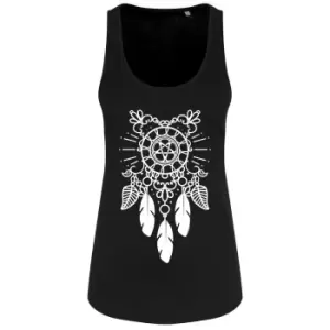 Grindstore Womens/Ladies Pentagram Dreamcatcher Vest Top (L) (Black/White)