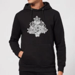 Marvel Shields Snowflakes Christmas Hoodie - Black - XL