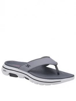 Skechers Gowalk 5 Flip Flops, Charcoal, Size 12, Men