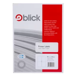 Blick Copier Labels A4 4 (99.1 x 139mm) per Sheet, 100 Sheets