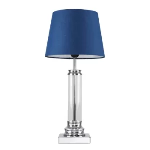 Knowles Touch Table Lamp with Navy Blue Aspen Shade