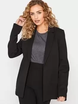 Long Tall Sally Black Scuba Crepe Blazer, Black, Size 18, Women