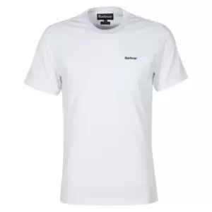 Barbour Mens Langdon Pocket Tee White XL