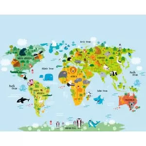 Origin Murals Whole Wide World Multi Wall Mural - 3.5m x 2.8m