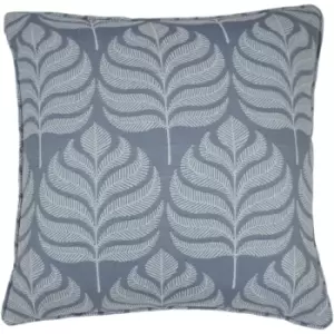 Paoletti Horto Leaf Cushion Cover (One Size) (Blue)