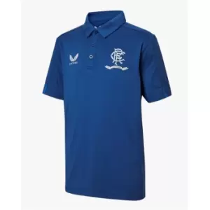 Castore Rangers FC Polo Shirt Mens - Blue