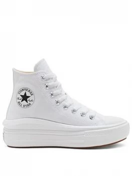 Converse Chuck Taylor All Star Move Platform Hi - White/White/White, Size 5, Women