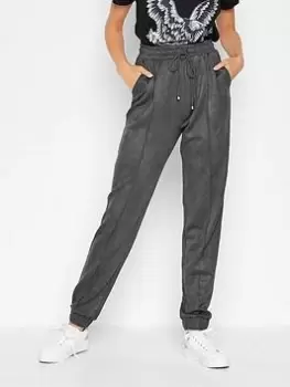 Long Tall Sally Grey Suede Jogger, Grey, Size 18, Women