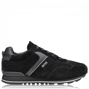 Hugo Boss Parkour Runner Suede Trainers Black 001 Men