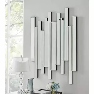 Furniture Box Crystalline Medium Or Large Silver Stylish Contemporary Modern Living Room Bedroom Statement Wall Mirror