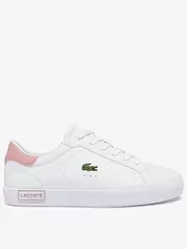 Lacoste Childrens Carnaby Evo Synthetic Trainers Size 12 UK Kids White & Light Pink